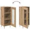 vidaXL Dressoir artisanaal eikenkleurig 34 x 34.5 x 90 cm Bewerkt hout