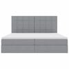 vidaXL Opbergbed met LED met matras Lichtgrijs 200 x 200 cm Polyester
