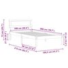 vidaXL Bedframe Wasbruin 100 x 200 cm Massief grenenhout