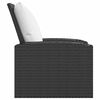 vidaXL Tuinstoel met kussens verstelbaar poly rattan zwart