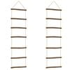 vidaXL Wanddecoraties laddervormig 2 st 30x100 cm naturel tak