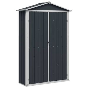 vidaXL Tuinschuur 116x45x175 cm gegalvaniseerd staal grijs