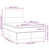 vidaXL Boxspring met matras en LED stof blauw 120x190 cm