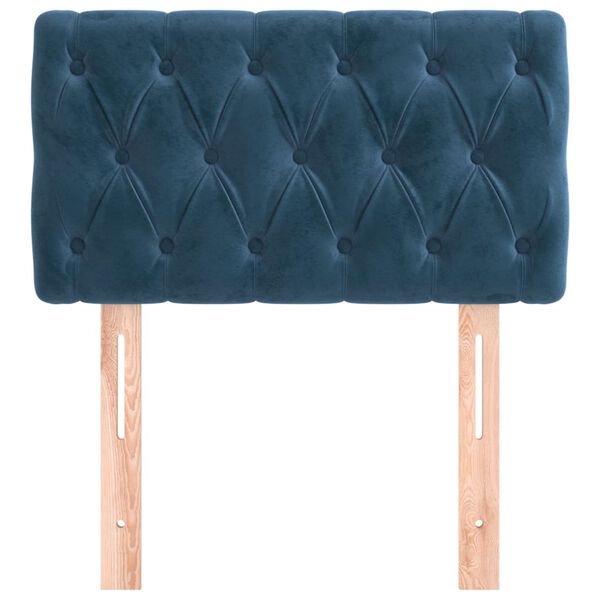 vidaXL Hoofdbord 80x7x78/88 cm fluweel donkerblauw
