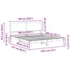 vidaXL Bedframe Wit en lichtgrijs 180 x 200 cm Massief grenenhout
