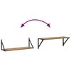 vidaXL Wandplanken 2 pcs Artisan Eiken 80 x 25 x 25,5 cm Bewerkt hout