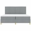 vidaXL Boxspringbed met matras Lichtgrijs 200 x 200 cm Stof