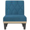 vidaXL Chaise longue fluweel blauw