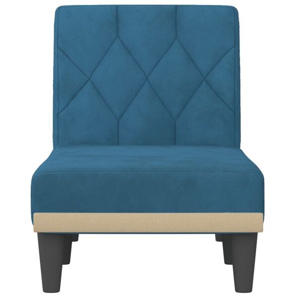 vidaXL Chaise longue fluweel blauw