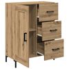 vidaXL Dressoir artisanaal eikenkleurig 69.5 x 34 x 90 cm Bewerkt hout