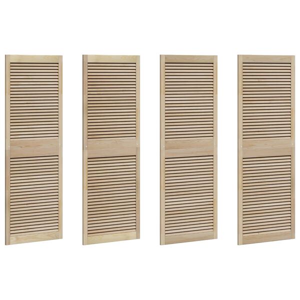 vidaXL Kastdeur 4 pcs Naturel 170 x 2,1 x 59,5 cm Massief grenenhout