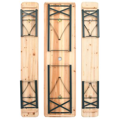 vidaXL Biertafel met 2 bankjes inklapbaar 177 cm grenenhout