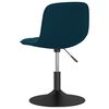 vidaXL Eetkamerstoelen draaibaar 2 st fluweel blauw