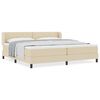 vidaXL Boxspringbed met matras met matras Cr&egrave;me 200 x 200 cm Stof
