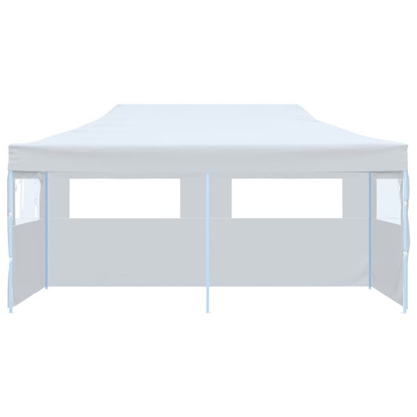 vidaXL Partytent pop-up met zijwanden 3x6 m staal wit