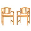 vidaXL Tuinstoelen 2 st 58x59x88 cm massief teakhout