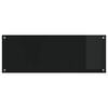 vidaXL Keuken Achterwand Zwart 110 x 40 x 0,6 cm gehard glas