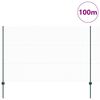 vidaXL Hek met Paal Groen 1,5 x 100 m Staal en PVC