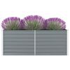 vidaXL Plantenbak verhoogd 160x80x45 cm gegalvaniseerd staal grijs