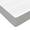 vidaXL Boxspring met matras stof lichtgrijs 80x200 cm