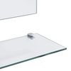 vidaXL Wandspiegel met schap 100x60 cm gehard glas