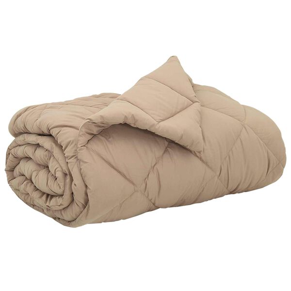 vidaXL Vol jaar dekbed Taupe 240 x 260 cm Microfiber