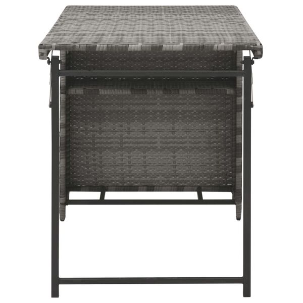 vidaXL 5-delige Tuinset inklapbaar poly rattan grijs