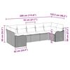 vidaXL Tuin Sofa Set Bruin poly rattan