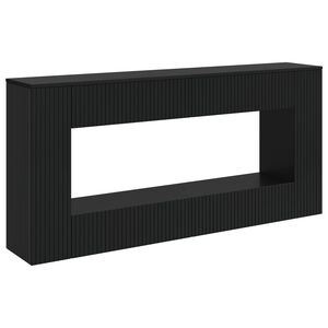 vidaXL Wandtafel Zwart 155 x 29 x 74 cm Geconstrueerd hout