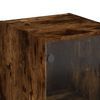 vidaXL Hoge kast met glazen deuren 35x37x142 cm gerookt eikenkleurig