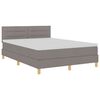 vidaXL Boxspringbed met matras met hoofdeinde Taupe 140 x 190 cm Stof