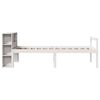 vidaXL Bed met boekenkast zonder matras grenenhout wit 90x200 cm