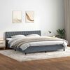 vidaXL Boxspring met matras fluweel donkergrijs 180x220 cm