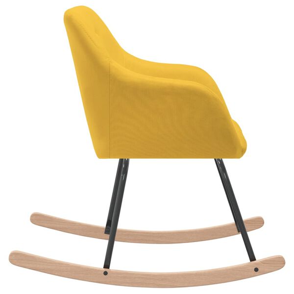 vidaXL Schommelstoel stof geel