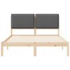 vidaXL Bedframe met Gevoerd Hoofdgedeelte Donkergrijs 160 x 200 cm