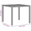 vidaXL Tuin eettafelset 3 pcs Grijs poly rattan