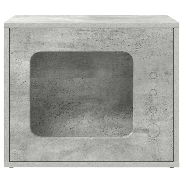 vidaXL Kattenhuis Beton 51 x 30 x 42,5 cm Bewerkt hout