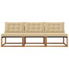 vidaXL 3 Stuk Buiten Midden Sofa Massief Acaciahout Naturel