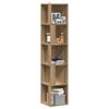 vidaXL Hoekkast 33x33x165 cm bewerkt hout artisanaal eikenkleur