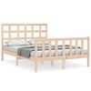 vidaXL Bedframe met hoofdbord massief hout