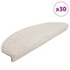 vidaXL Trapmatten 30 stuks 65x21x4 cm Wit Halfrond Groot