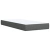 vidaXL Boxspring met matras stof donkergrijs 90x200 cm