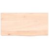 vidaXL Wandschap 40x20x2 cm onbehandeld massief eikenhout