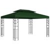 vidaXL Paviljoen 3,97 x 2,96 x 2,68 m Groen Polyester en staal