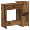 vidaXL Bureau met schappen 84x40x78 cm bewerkt hout oud houtkleurig
