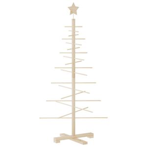 vidaXL Kerstdecoratie kerstboom 125 cm massief grenenhout