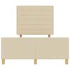 vidaXL Bedframe met hoofdeinde Cr&egrave;me 140 x 200 cm Stof