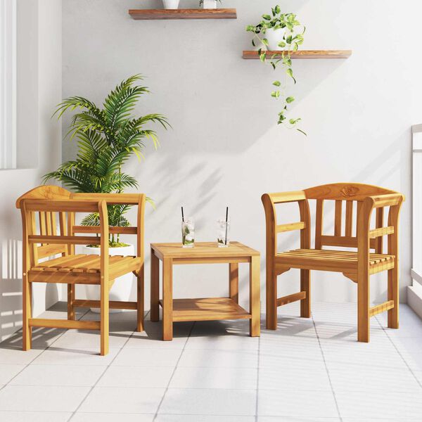 vidaXL Rozenbank Natuurlijk 68,5 x 46 x 82,5 cm Massief Acaciahout