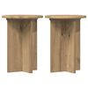 vidaXL Plantenstandaard 2 pcs Artisanaal eiken &Oslash;29,5 x 40 cm