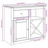 vidaXL Dressoir met lade Panama 93x40x80 cm massief grenenhout